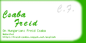 csaba freid business card